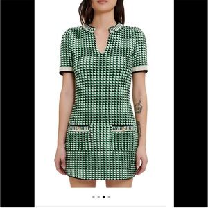 Roxanne Tricolor Knit Mini Dress